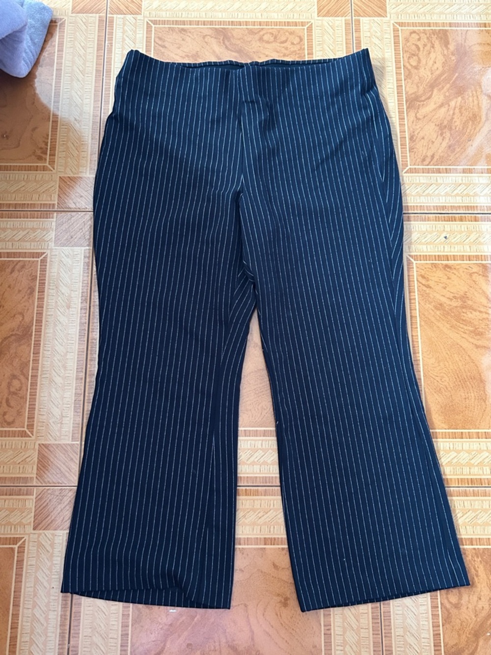 Counterparts Navy Pinstripe Wide-Leg Pants
